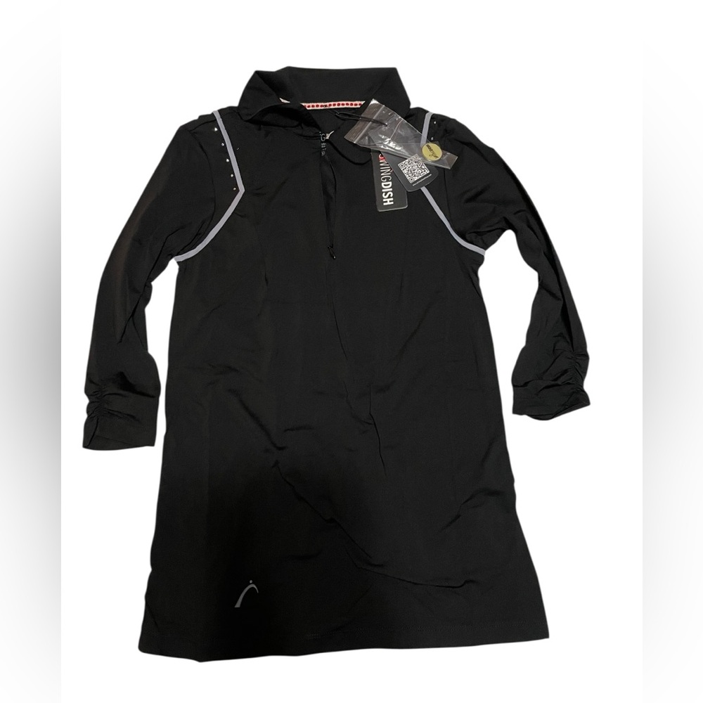 Swingdish Women’s Golf Polo 3/4 Long sleeve‎ Black NWT Small